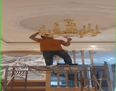 Thi Công lắp đặt Đèn Chùm đồng